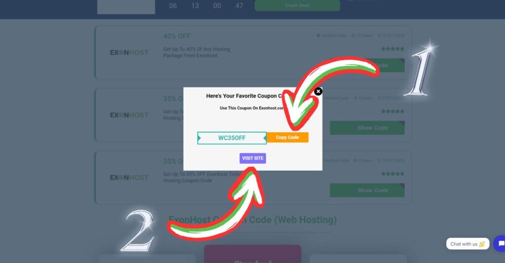 Exonhost Coupon Code Click On Claim Deal Button