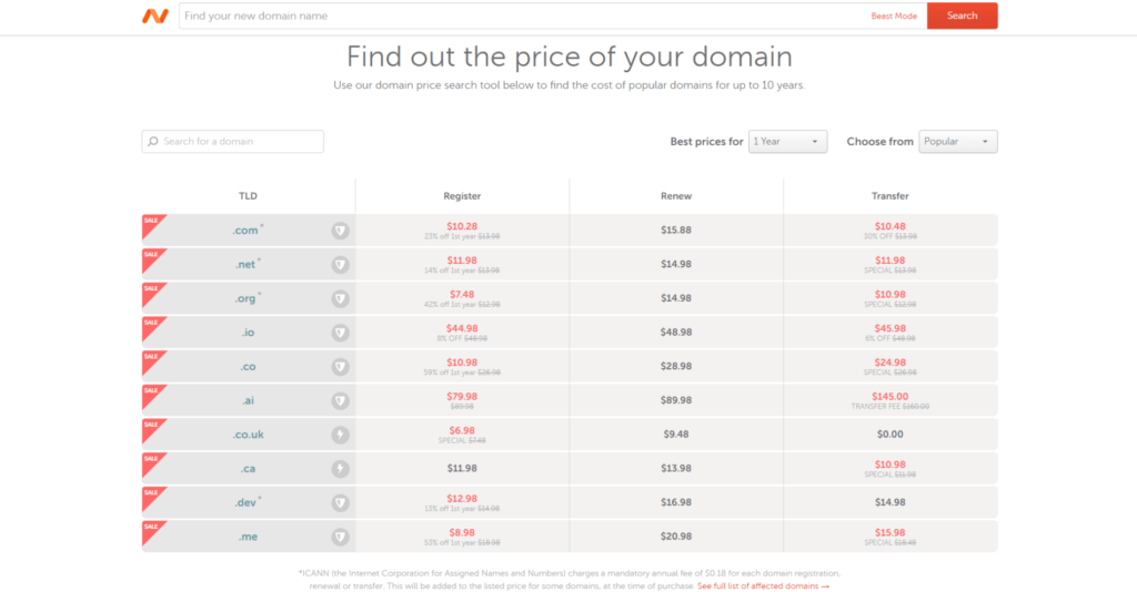13 Cheapest Domain Renewal Companies (August 2025) Namecheap