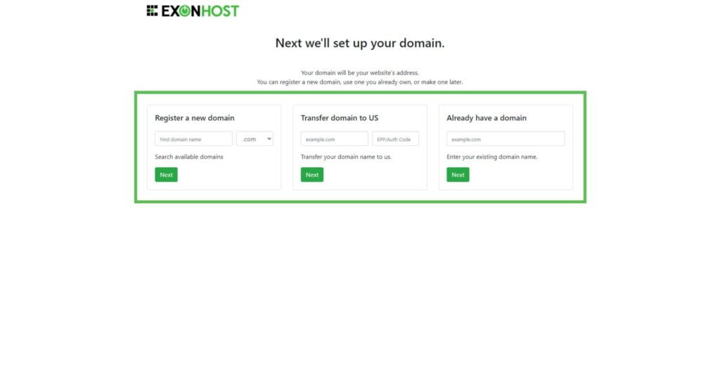 Exonhost Coupon Code Set Up Your Domain Name