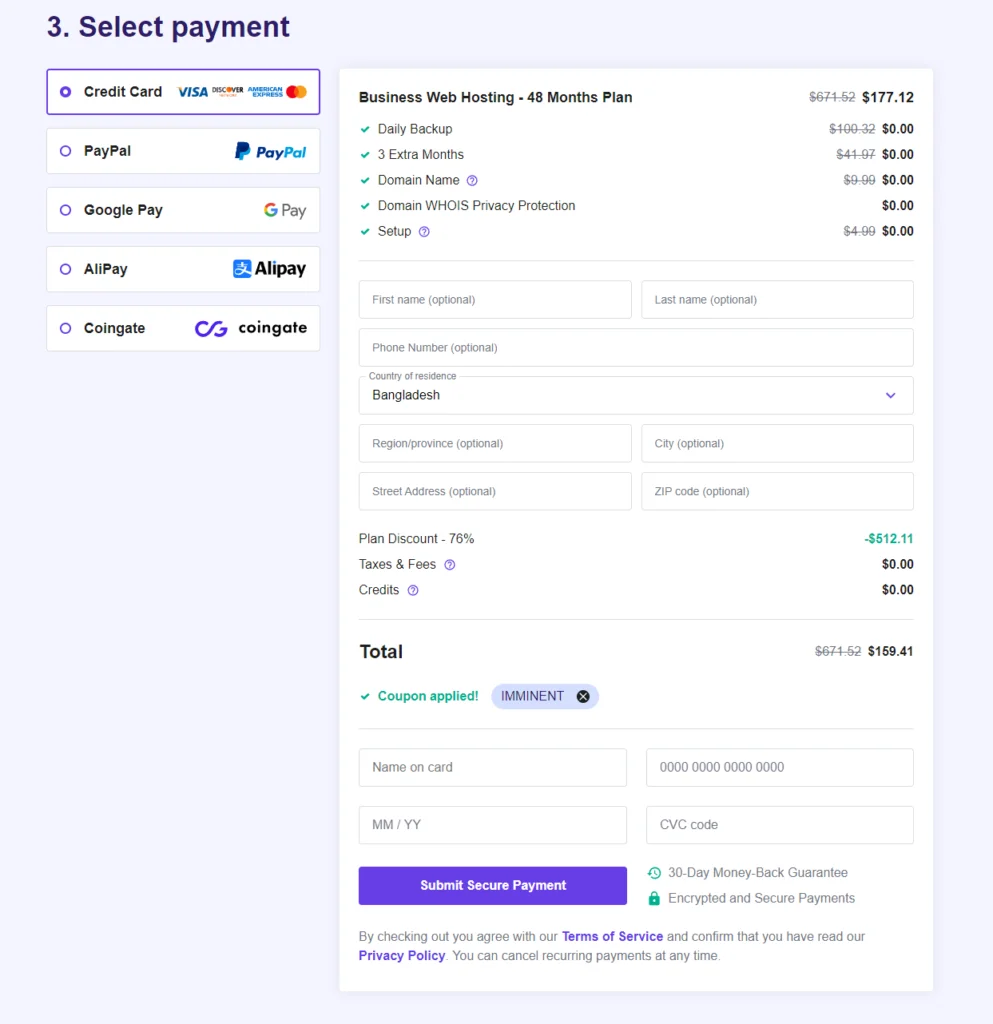 Cart Hostinger