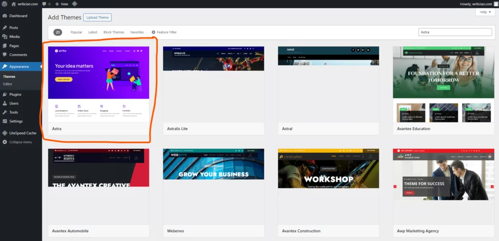 Install Theme