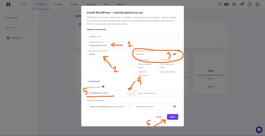 Install WordPress