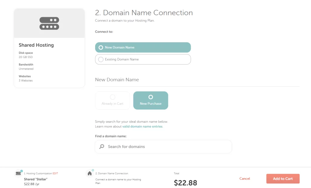 Choose namecheap domain