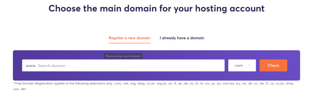Chemicloud Coupon Code Choose the domain name