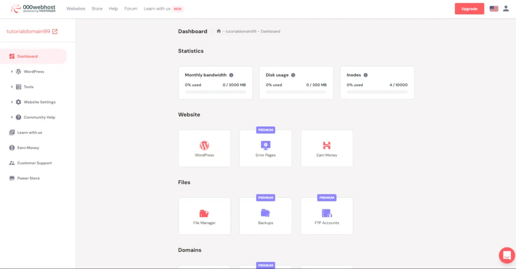 Hostinger Free Hosting Limitation