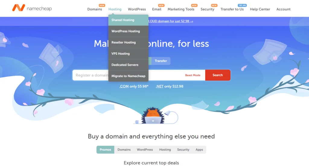 Namecheap Website