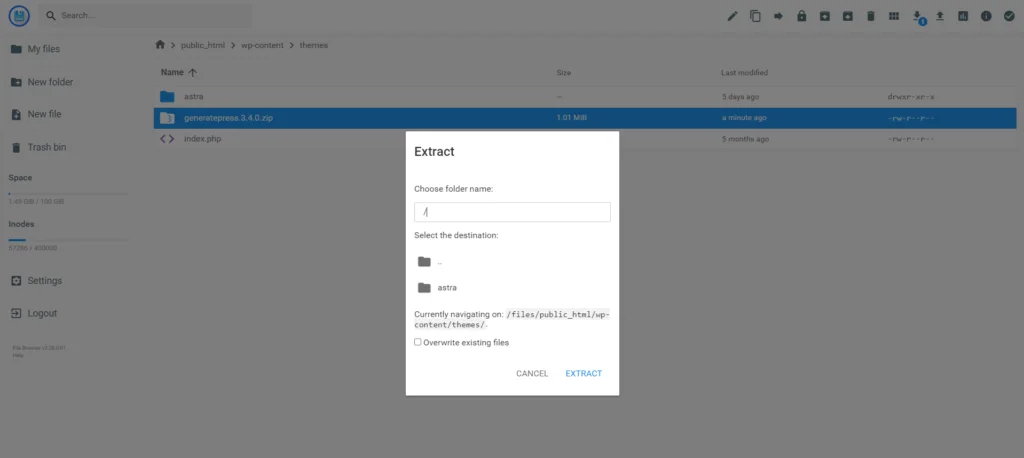 How To Install WordPress Theme In Hostinger Popup