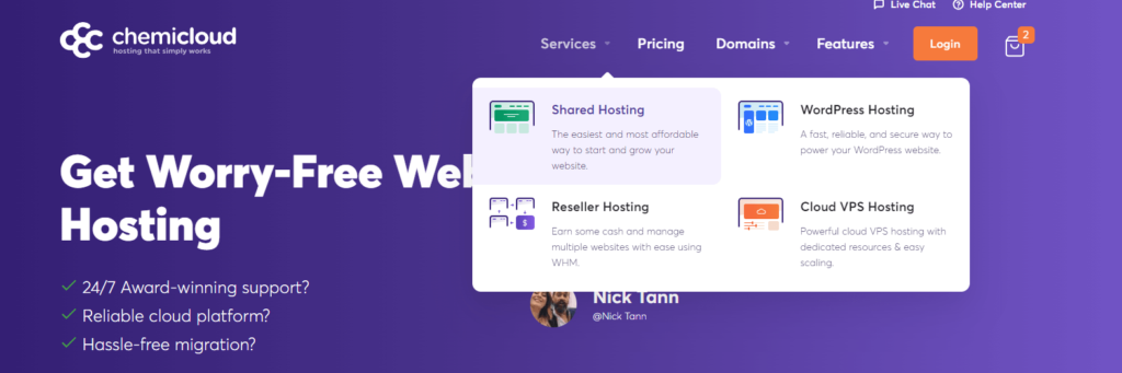 Chemicloud Coupon Code Web hosting plan