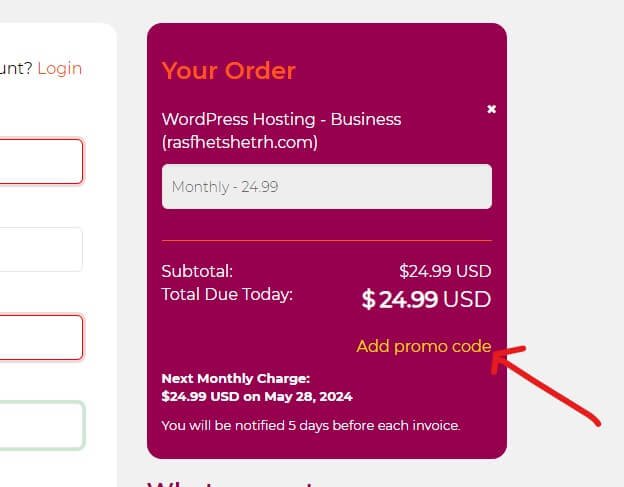 WPX Hosting Coupon Code Click Add Coupon Code