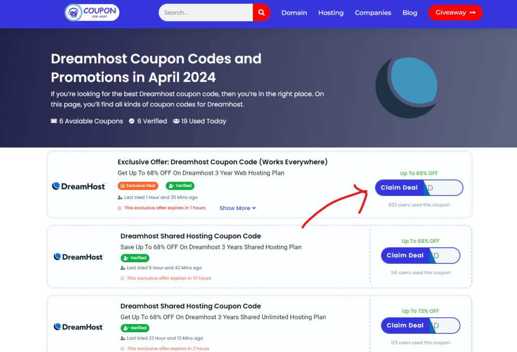 Dreamhost Coupon Code Dreamhost Coupon Code Page