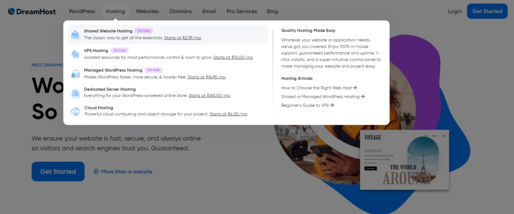 Dreamhost Coupon Code Dreamhost website