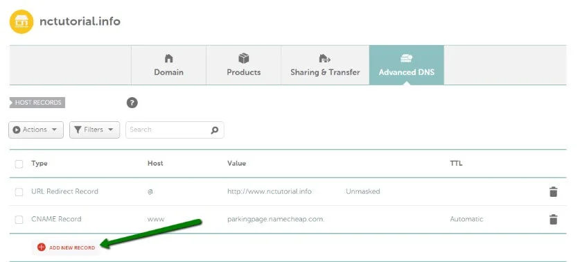 Add TXT Record on Namecheap