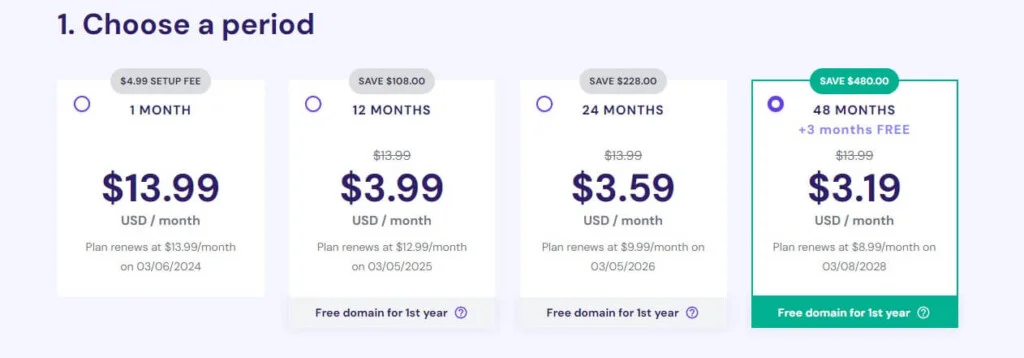 Choose Your Billing Period