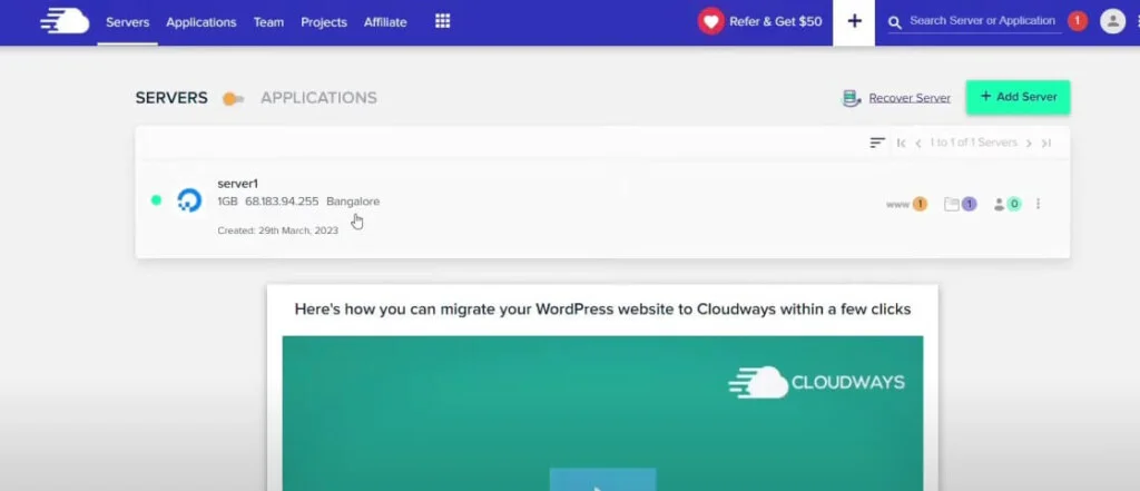 Login to cloudways