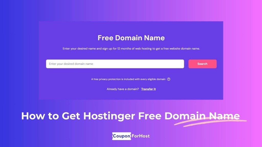 How to Get Hostinger Free Domain Name
