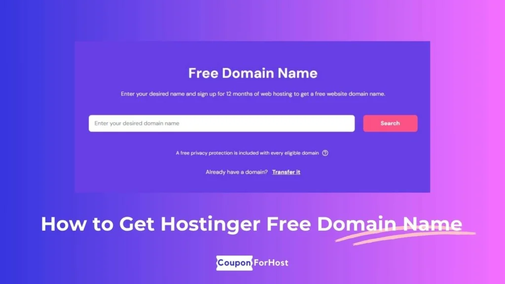 How to Get Hostinger Free Domain Name
