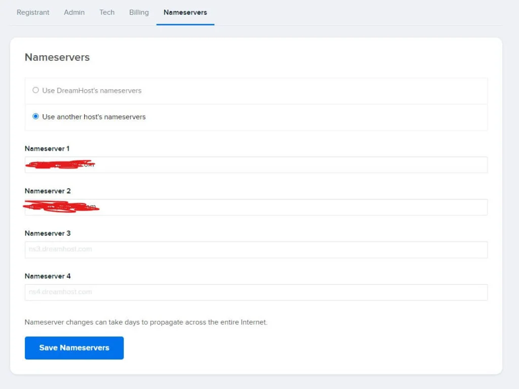 Dreamhost Nameserver