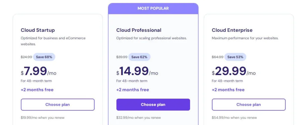 Hostinger Cloud Hosting Plan