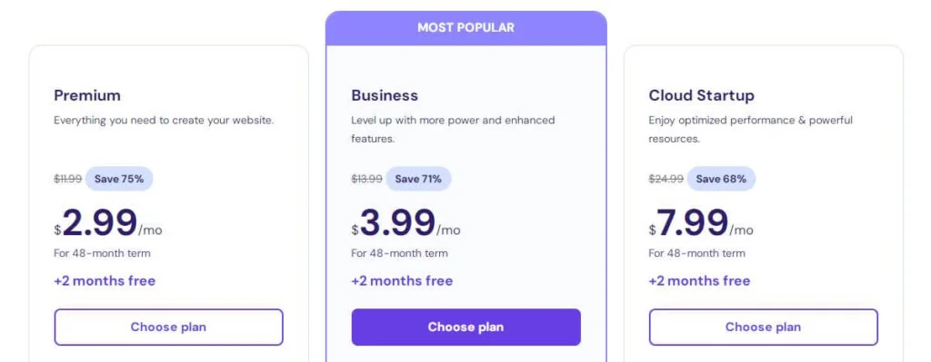 Hostinger Pricing Plan