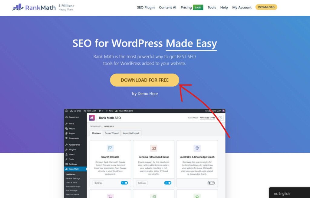 How to Rank Higher On Google Using RankMath SEO Plugin RankMath Home Page
