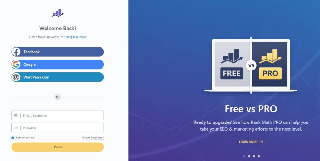 How to Rank Higher On Google Using RankMath SEO Plugin Signup Page