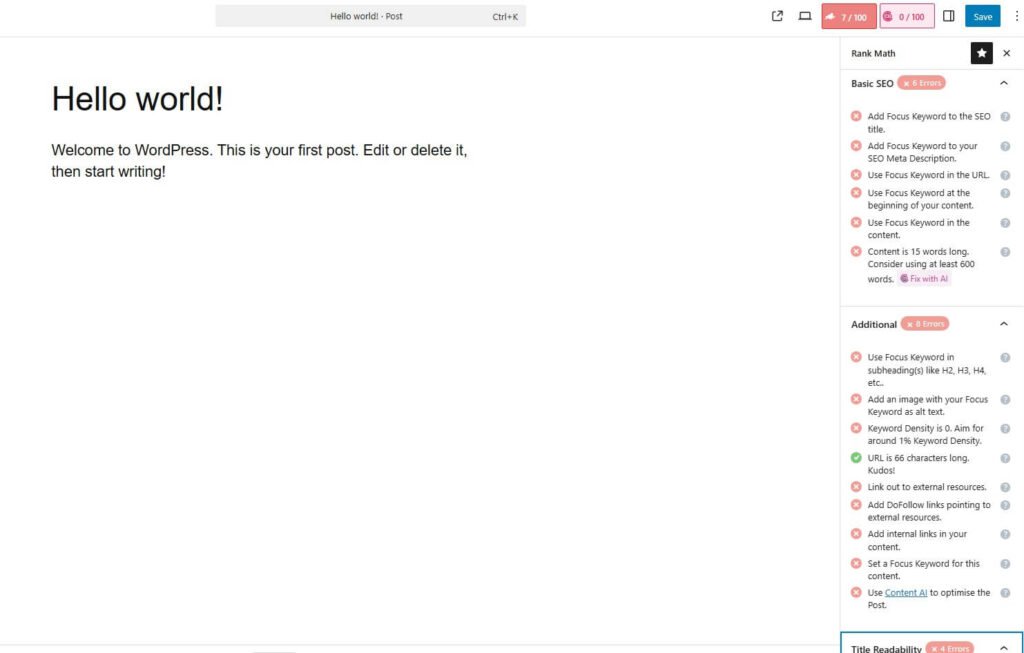 WordPress dashboard and showed him Rank Math in action