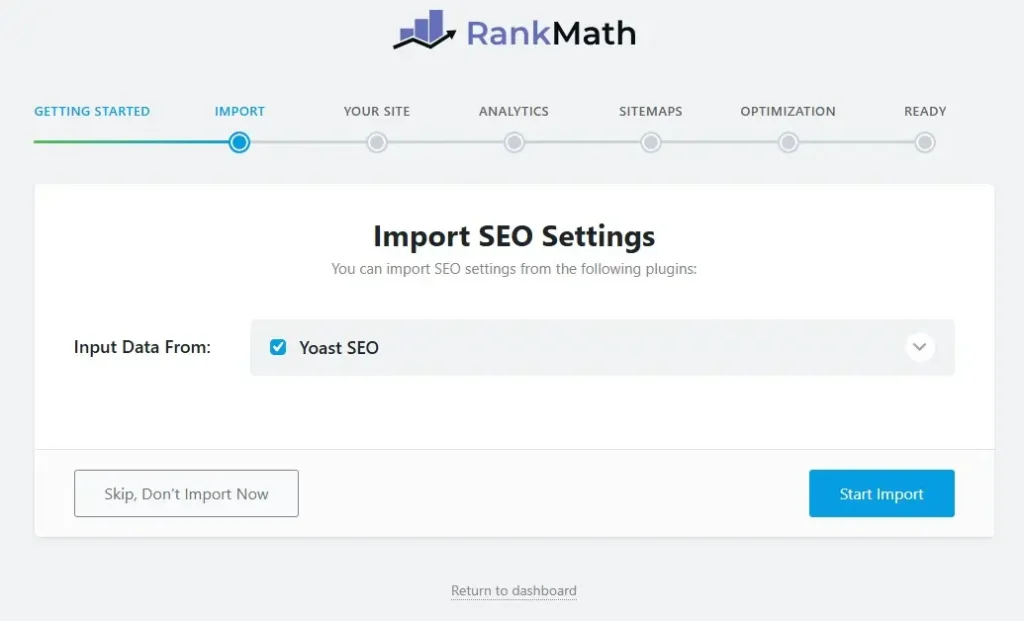 Import SEO Settings