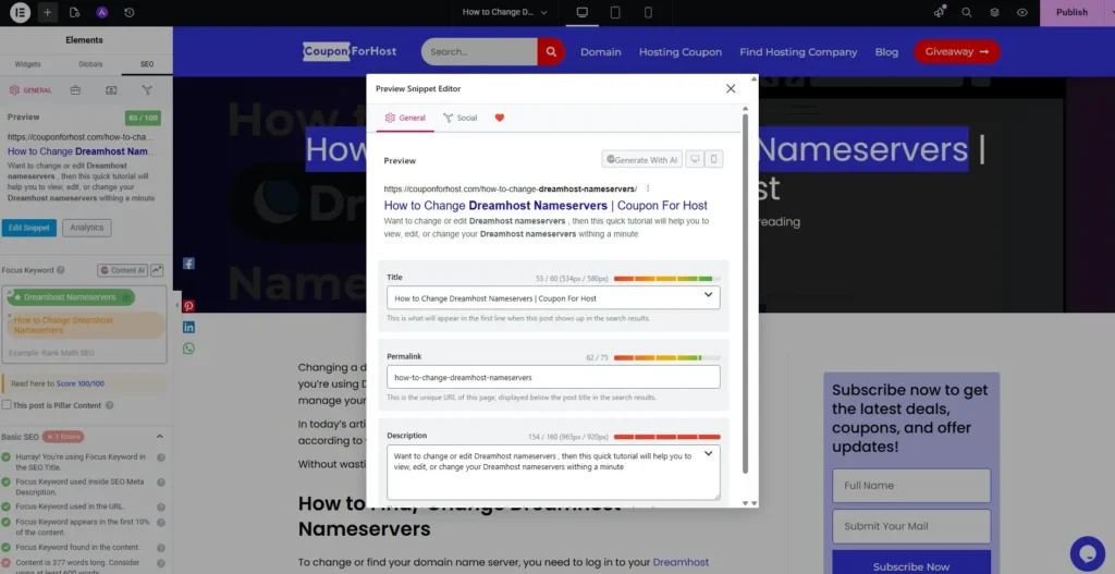 I Ranked #1 on Google Using Rank Math + AI: Full Case Study Title, permalinks, and description Optimization