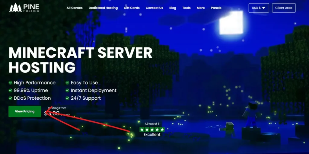 Pine Hosting Promo Code View Pricing